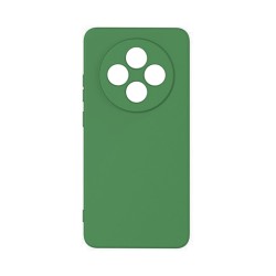 Funda de Silicona con Marco de Cámara para Oppo Reno12 F 4G/Reno12 F 5G Verde Oscuro Funda de Silicona con Marco de Cámara para Oppo Reno12 F 4G/Reno12 F 5G Verde Oscuro